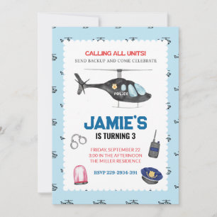 Invitation d'anniversaire du policier