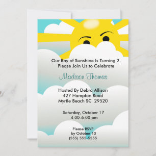 Invitation d'anniversaire du soleil
