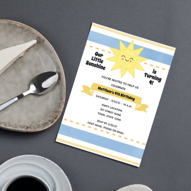 Invitation d'anniversaire du soleil (Créateur téléchargé)