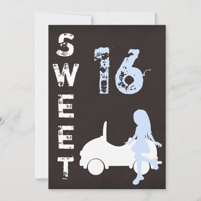 Invitation d'anniversaire du Sweet sixteen moderne (Devant)