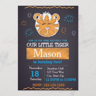 Invitation d'anniversaire du tigre