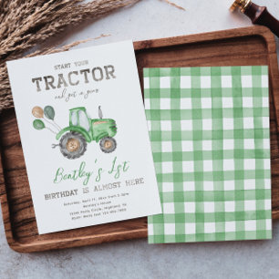 Invitation d'anniversaire du tracteur   Invitation