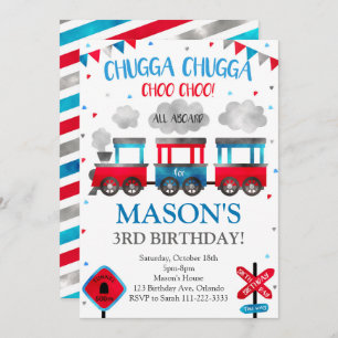 Invitation d'anniversaire du train, Invitation du