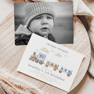 Invitation d'anniversaire du train   Invitations d