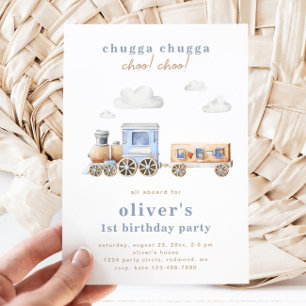 Invitation d'anniversaire du train Numérique ou