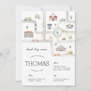 Invitation d'anniversaire du transport