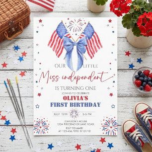Invitation d'anniversaire d'une fille tout américa