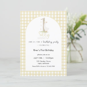 Invitation d'anniversaire d'une oie sotte