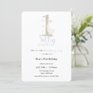 Invitation d'anniversaire d'une oie sotte