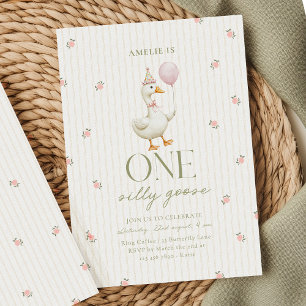 Invitation d'anniversaire d'une petite oie rose vi