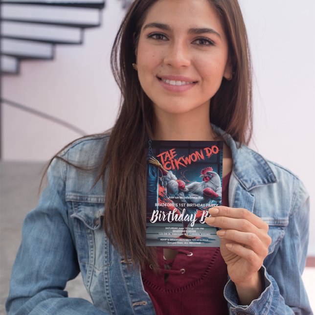 Invitation d'anniversaire Dynamique Kick : L'Artis (Créateur téléchargé)