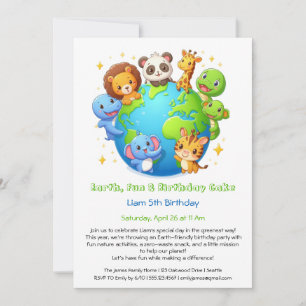 Invitation d'anniversaire écologique