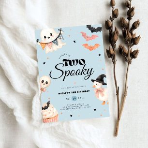 Invitation d'anniversaire effrayant Halloween deux