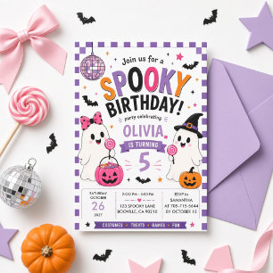 Invitation d'anniversaire effrayante et colorée av