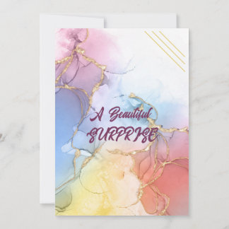 Invitation d'anniversaire élégante en marbre