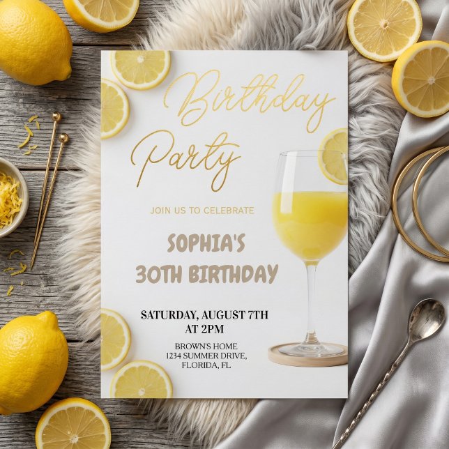 Invitation d'anniversaire élégante inspirée du cit (Créateur téléchargé)