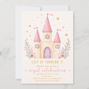 Invitation d'anniversaire élégante pour fille aux