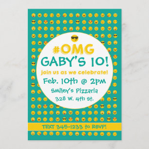 Invitation d'anniversaire Emoji