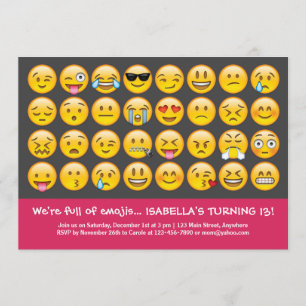 Invitation d'anniversaire Emoji