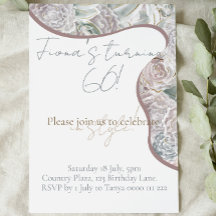 Invitation d'anniversaire en Elegant Cottagecore F