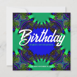 Invitation d'anniversaire en forêt fantastique