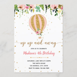 Invitation d'anniversaire en haut et en bas