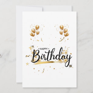 Invitation d'anniversaire en or