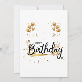 Invitation d'anniversaire en or