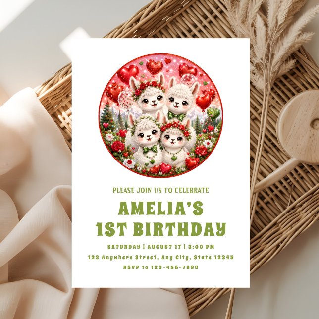 Invitation d'anniversaire en paillettes vertes pou (Créateur téléchargé)