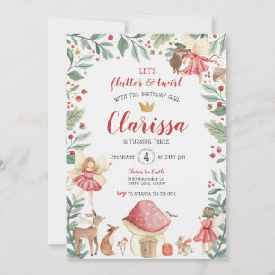 Invitation d'anniversaire Enchanted Fairy Garden