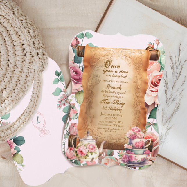 Invitation d'anniversaire Enchanted Princess Tea P (Créateur téléchargé)