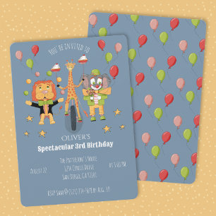 Invitation d'anniversaire enfant thème cirque