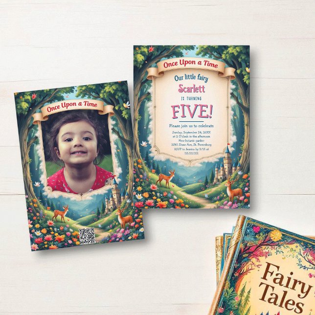 Invitation d'anniversaire enfantine Conte de fées  (Créateur téléchargé)