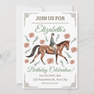 Invitation d'anniversaire équestre