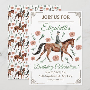 Invitation d'anniversaire équestre