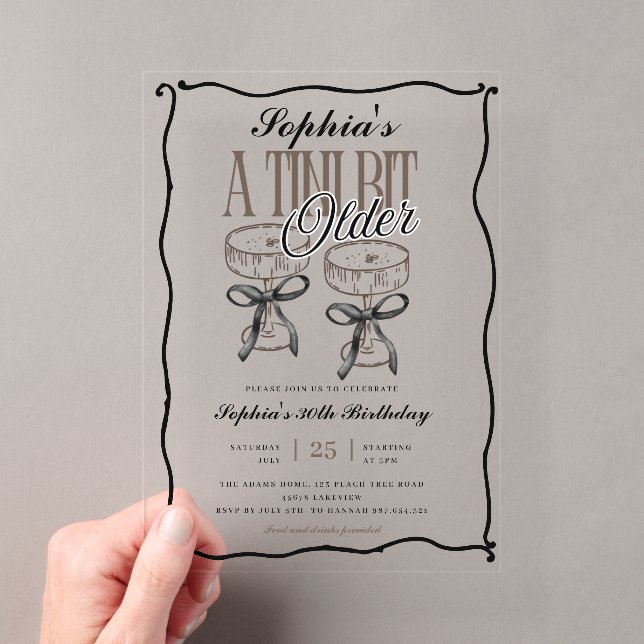 Invitation d'anniversaire Espresso Martini Un Peu  (In situ (ordinateur de poche))