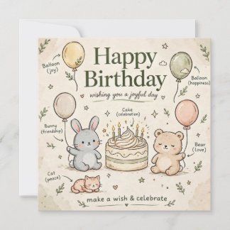 Invitation d'anniversaire esthétique aquarelle pou