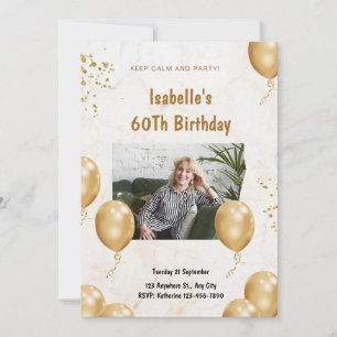 Invitation d'anniversaire étape en feuille d'or
