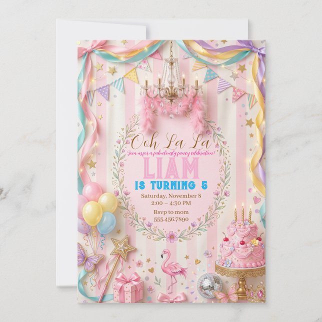 Invitation d'anniversaire Fancy Nancy | Princesse  (Devant)