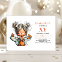Invitation d'anniversaire fantaisiste pour une jol