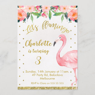 Invitation d'anniversaire Faux Gold