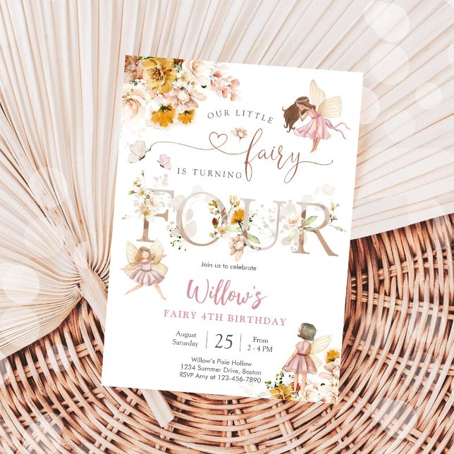 Invitation d'anniversaire Fée Fille (Créateur téléchargé)