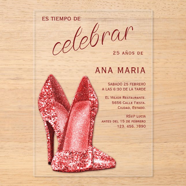 Invitation d'anniversaire féminine espagnole sophi (Recto)