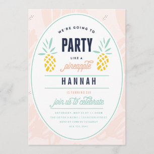 INVITATION D'ANNIVERSAIRE - FÊTE COMME UN ANANANAS