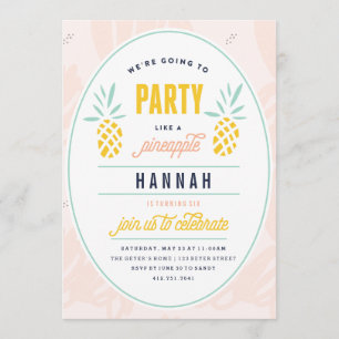 INVITATION D'ANNIVERSAIRE - FÊTE COMME UN ANANANAS
