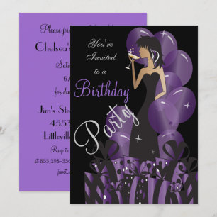 Invitation d'anniversaire, Fête d'une Jeune Fille