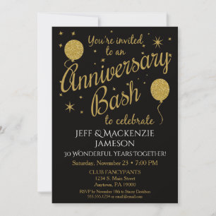 Invitation d'anniversaire Fête festive Ballons en