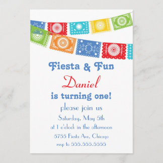 Invitation d'anniversaire Fiesta et Fun