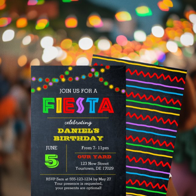 Invitation d'anniversaire Fiesta Lights (Créateur téléchargé)