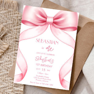 Invitation d'anniversaire fille arc-en-ciel rose C